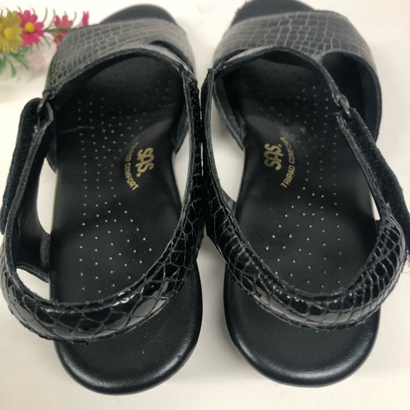 SAS Womens Suntimer Slingbacks Black Patent Leather Size 9.5 M - Picture 3 of 16